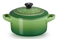 Le Creuset Auflaufform Mini Cocotte Rund, Bamboo - Materialtyp: Keramik - Material: Steinzeug - Detailfarbe: Grasgrün - Mikrowellenfest: Ja - Spülmaschinenfest: Ja - Set: Nein