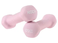 KOOR Kurzhantel-Set 0.5 kg, Rosa - Hantelart: Kurzhantel - Gewicht Total: 1 kg - Material: Gusseisen - Polyvinylchlorid (PVC) - Sportart: Fitness