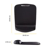 Fellowes Workplace Ergonomische Mausmatte PlushTouch Schwarz - Tiefe: 238.1 mm - Breite: 184.2 mm - Detailfarbe: Schwarz - Form: Eckig - Höhe: 25.4 mm - Handgelenkauflage: Ja