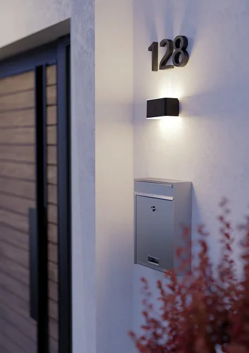 EGLO Leuchten VALGIANO Akku-Aussenwandleuchte eckig LED Touch Schwarz - Betriebsart: Akkubetrieb - Smart Home: Nicht kompatibel - Dimmbar: dimmbar - Produkttyp: Akku-Leuchte - Wandleuchte - Lichtsensor (Dämmerung): Nein - Timerfunktion: Nein