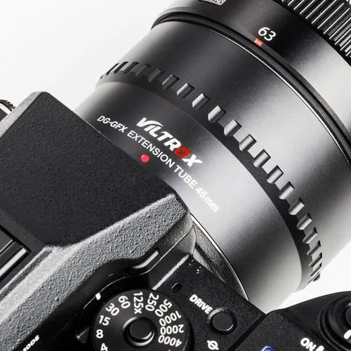 Viltrox Objektiv-Konverter DG-GFX 45 mm - Kompatible Hersteller: Fujifilm - Konvertertyp: Makro - Kamera-Bajonett: Fujifilm G-Mount