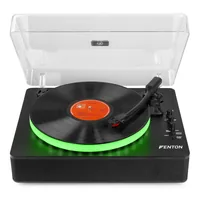 Fenton RP162LED Audio-Plattenspieler mit Riemenantrieb Schwarz Automatisch