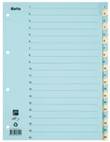 BIELLA Kartonregister 210g A4 46244200U blau/gelb 1-20