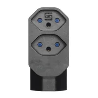STEFFEN Manta Mehrfachadapter 3xT13 (1x unten) drehbar 3 - Detailfarbe: Schwarz - Schalter: Nein - Steckdosenanzahl: 3 - Ausstattung: drehbar 320° - Kinderschutz: Ja