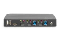 Digitus KVM Switch, 2-Port, 4K60Hz, 2 x DP in, 1 x DP/HDMI out