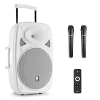 Vonyx PA-System Verve46 - Einsatzgebiete: Home-Party /-Disco - Kleinere Bühnen - mobil - Schulen / Aulen - Anwendungsbereich: Entertainer - Gesang - Live / Bühne - Sprache - Ausstattung: Bluetooth Audio Streaming - Fernbedienbar - Integrierter Akku - Inte