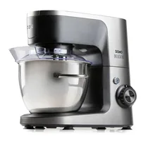 Domo Küchenmaschine Delicioso DO9293KR Grau - Funktionen: Impulsfunktion - Kneten - Mixen - Rühren - Schneiden - Detailfarbe: Grau - Gerätetyp: Küchenmaschine - Leistungsaufnahme Betrieb: 1200 W - Timerfunktion: Nein - Display vorhanden: Nein