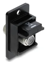 DELOCK Panel Mount F Buchse zu F Buchse schwarz