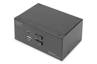 Digitus KVM Switch, 2-Port, Dual Display, 4K, DisplayPort®