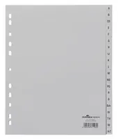 DURABLE Register A4 A-Z XXL - Einteilung: A-Z - Überbreite: Nein - Material: Polypropylen (PP) - Detailfarbe: Grau