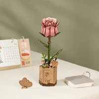RoboTime Bausatz Pink Rose 104-teilig - Modell Art: Dekoration