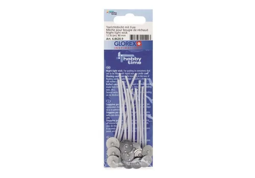 GLOREX 6 8620 9 candle making wick White 80 mm 12 pc(s)
