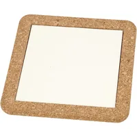 Creativ Company Untersetzer 2 Stück - Verpackungseinheit: 2 Stück - Material: Kork - Detailfarbe: Braun - Weiss