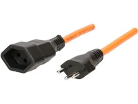 Max Hauri Verlängerungskabel 5 m T13 - T12, Orange - Anzahl Leiter: 3 - Detailfarbe: Orange - Kinderschutz: Ja - Steckereigenschaften: Angespritzt - Steckertyp Ausgang: T13 - Leiterquerschnitt: 1 mm²