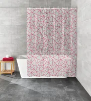Kleine Wolke Duschvorhang Bondi 180 x 200 cm, Rot - Produkttyp: Duschvorhang - Detailfarbe: Rot - Breite: 180 cm - Höhe: 200 cm - Detailmaterial: Poly-Ethylen-Vinylacetat (PEVA) - Grundmaterial: Kunststoff