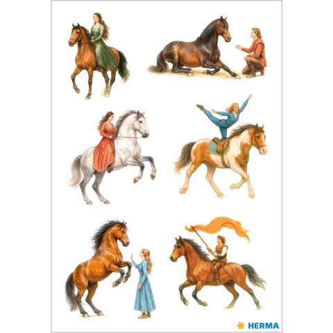 Herma Stickers Motivsticker Pferdeshow 3 Blatt / 18 Sticker - Motiv: Tiere