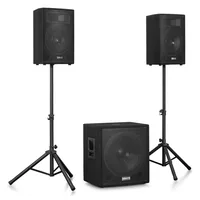 Vonyx PA-System VX1218BT - Prinzip: Aktiv - Einsatzgebiete: Gastro / Gewerbe - Home-Party /-Disco - Schulen / Aulen - Ausstattung: Bluetooth Audio Streaming - Equalizer - Fernbedienbar - Mikrofoneingang - USB Audio Streaming - Anwendungsbereich: Aerobic /