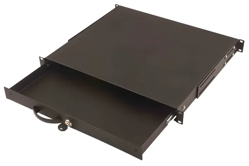 DIGITUS Schublade 1HE 483mm schwarz abschließbar