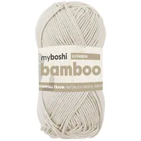 myBoshi Wolle Bamboo elfenbein - Packungsgrösse: 1 Stück - Länge: 125 m - Material: Wolle - Bambus - Detailfarbe: Weiss - Nadelstärke: 4 mm - Waschbar bei: 40 °C