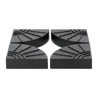 Esschert Design Blumentopffüsse 4er-Set, Schwarz - Detailfarbe: Schwarz - Material: Kunststofffasern
