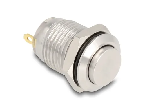 DELOCK Drucktaster zum Einbau 12 mm 2 x Lötanschluss
