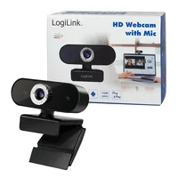 Logilink Webcam 720p HD Webcam Mikrofon schwarz