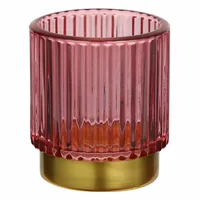 EGLO Windlicht Bezamby Gold/Rosa - Detailfarbe: Gold - Rosa - Detailmaterial: Glas - Grundmaterial: Glas