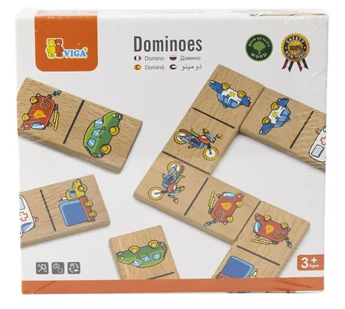 Viga Sortierspiel Domino - Altersempfehlung ab: 3 Jahren - Eigenschaften: Keine Eigenschaft - Material: Holz - Detailfarbe: Nature - Mehrfarbig