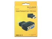 Delock Adapter Displayport - VGA Schwarz - Kabeltyp: Adapter - Videoanschluss Seite A: DisplayPort - Videoanschluss Seite B: VGA