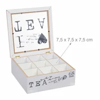 Relaxdays 4052025474959 tea box Acrylic, MDF