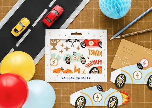 Partydeco Tattoo Set Auto 11 Motive - Kategorie: Tattoo - Altersempfehlung ab: 3 Jahren