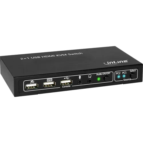 InLine 62602I switch per keyboard-video-mouse (kvm) Nero