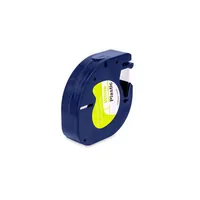 MediaRange Plastic tape cassette, for label printers using Dymo 91221/S0721660, permanent adhesive, 12mm, 4m, laminated, black on white