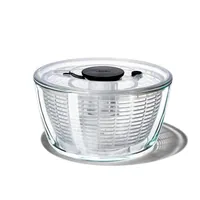 Oxo Good Grips Salatschleuder 27.1 cm, Transparent - Material: Glas - Detailfarbe: Transparent - Spülmaschinenfest: Ja - Durchmesser: 27.1 cm - Systemart: Knopfsystem