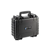 B&W Outdoor Case Type 3000 schwarz mit Facheinteilung