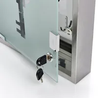 Zeller Present Schlüsselkasten Inox Glas Transparent/Silber - Produkttyp: Schlüsselschrank - Widerstandsfähigkeit: Metallgehäuse - Detailfarbe: Silber - Transparent