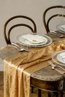 Partydeco Tischläufer Pailetten 30 x 500 cm, Gold, 1 Stück - Material: Polyester (PES) - Produktart: Tischläufer - Motiv: Party - Detailfarbe: Gold - Breite: 30 cm - Länge: 500 cm
