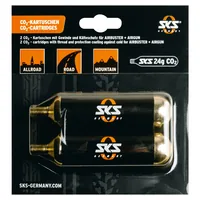 SKS CO2-Patronen mit Gewinde 2 x 24 g mit Gewinde - Ventiltyp: Schrader - Pumpentyp: Kartuschenpumpe - Nachhaltigkeit: Nicht angegeben - Pumpe Eigenschaften: Aufpumpen - Sportart: Rad - Trekking - Velo