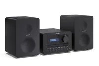 Sharp Micro-HiFi Anlage XL-B520D – Schwarz - Radio Tuner: DAB - FM - DAB+ - Detailfarbe: Schwarz - Lautsprecher Kategorie: Regallautsprecher - Verbindungsmöglichkeiten: 3.5 mm Klinke - Bluetooth - System-Kompatibilität: Keine
