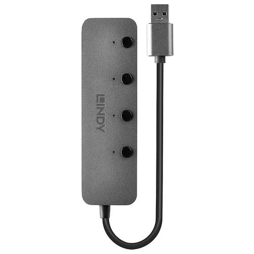 LINDY 4 port USB 3.0 hub -  with on/off switch