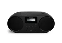 Philips Radio/CD-Player TAZ6000/10 Schwarz - Radio Tuner: FM - Stromversorgung: Batteriebetrieb - Netzbetrieb - Detailfarbe: Schwarz - Ausstattung: Sleep-Timer - Display - Fernbedienung - CD-Player - App - Typ: Portabler Radio