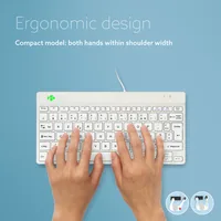 R-GO COMPACT BREAK ERGONOMIC KEYBOARD QWERTY (FR) WITH WHITE