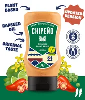 Chipeno Sauce Plant Based 300 ml - Produkttyp: Grill-Saucen - Nährwertangabe pro: 100 ml - Energiegehalt (in kj): 1736 KJ - Energiegehalt (in kcal): 415 Kcal - Fett: 40.9 g - Davon gesättigte Fettsäuren: 3.2 g