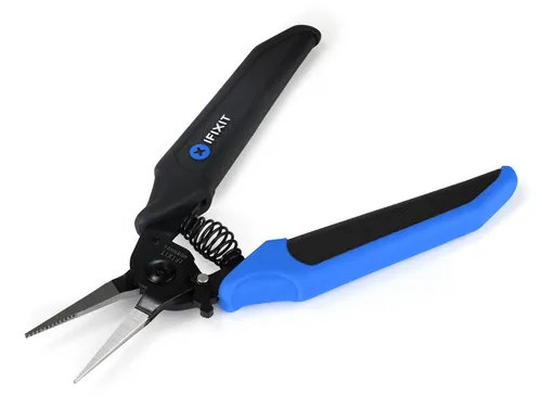 Mandible Spitzzange (schwarz/blau, mit Öffnungsfeder)