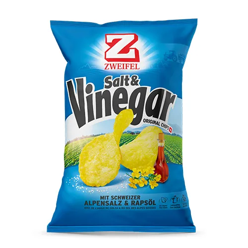 Zweifel Original Chips Salt & Vinegar 170 g Salt, Vinegar