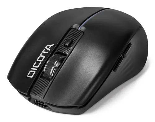 DICOTA Bluetooth Mouse NOTEBOOK - Maus-Typ: Standard - Bedienungsseite: Universal - Maus Features: Programmierbare DPI-Einstellung - Scrollrad - Detailfarbe: Schwarz - Schnittstelle: Bluetooth - USB-C - Verbindungsart: Kabellos