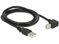 Delock USB 2.0-Kabel  USB A - USB B 1 m - Kabeltyp: Anschlusskabel - Detailfarbe: Schwarz - USB Standard: 2.0 (480 Mbps) - Länge: 1 m - USB Anschluss 2 (Endgerät): USB B - Geschlecht Anschluss 2 (Endgerät): Male (Stecker)