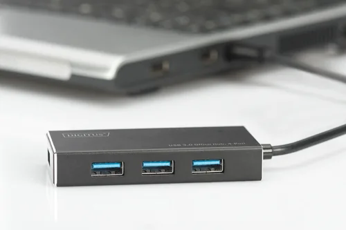 USB 3.0 OFFICE HUB 4-PORT INCL 5V/2A POWER SUPPLY ALU