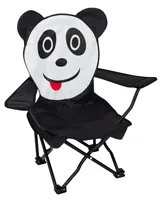 Eurotrail ETCF0042 Chaise de camping 4 pieds Noir, Blanc