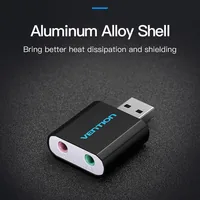 Vention USB External Sound Card Black Metal Type